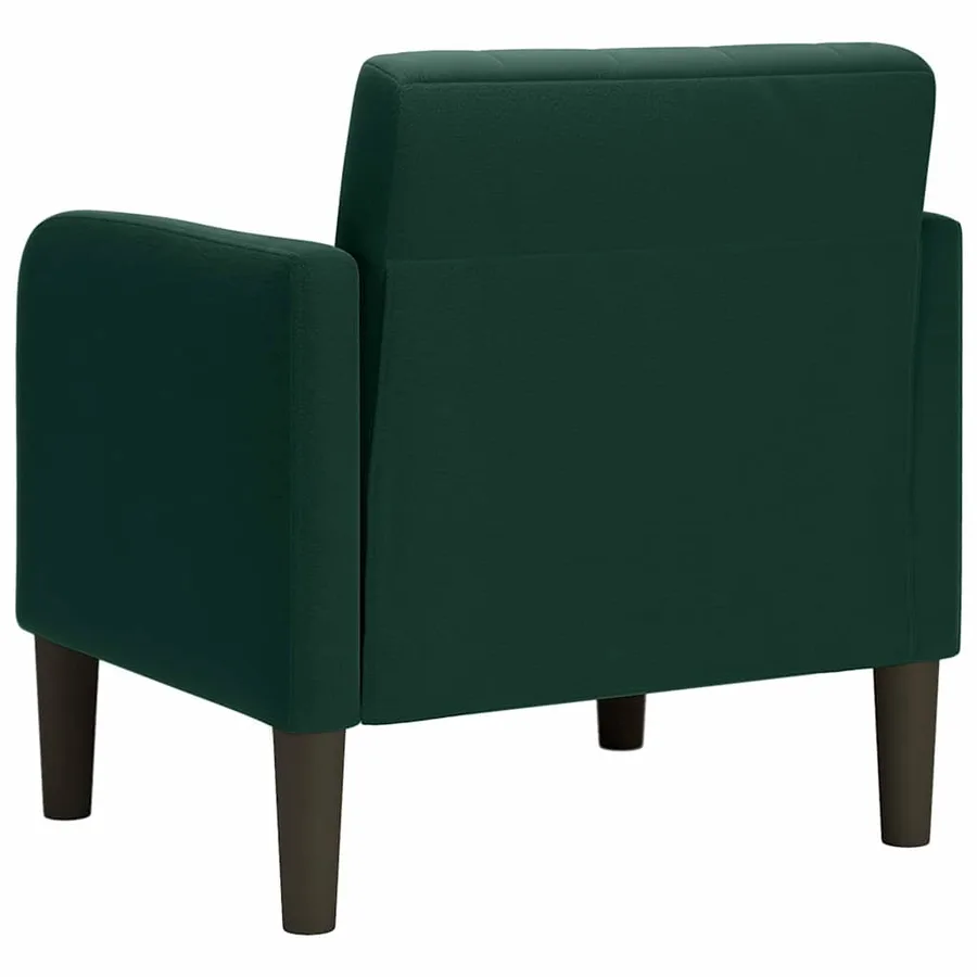 Fauteuil avec accoudoirs vert foncé 54 cm velours - 5