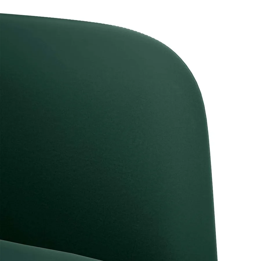 Fauteuil avec accoudoirs vert foncé 54 cm velours - 6