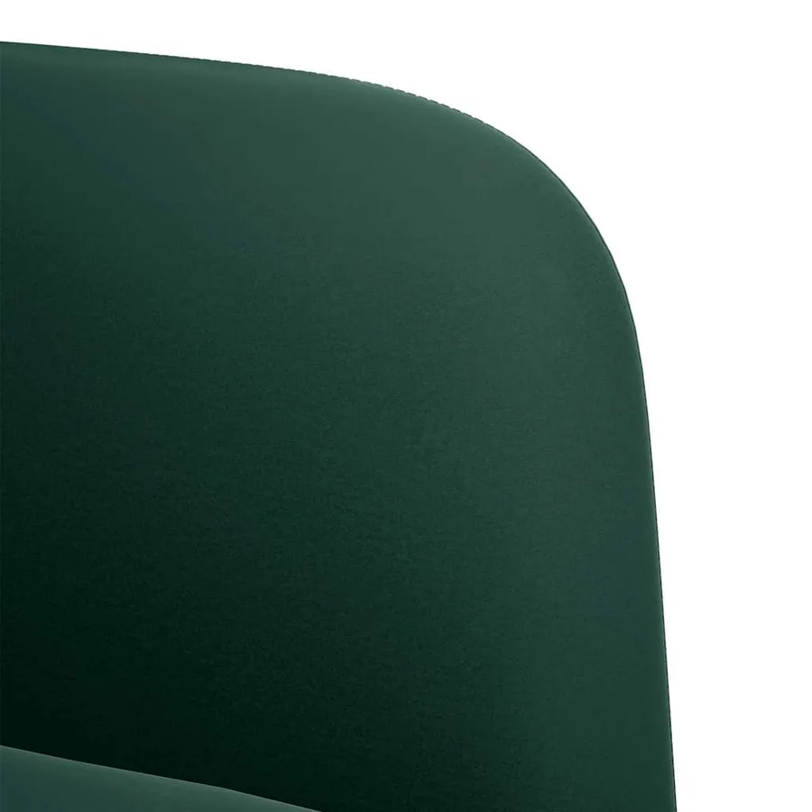 Canapé causeuse vert foncé 109 cm velours - 6
