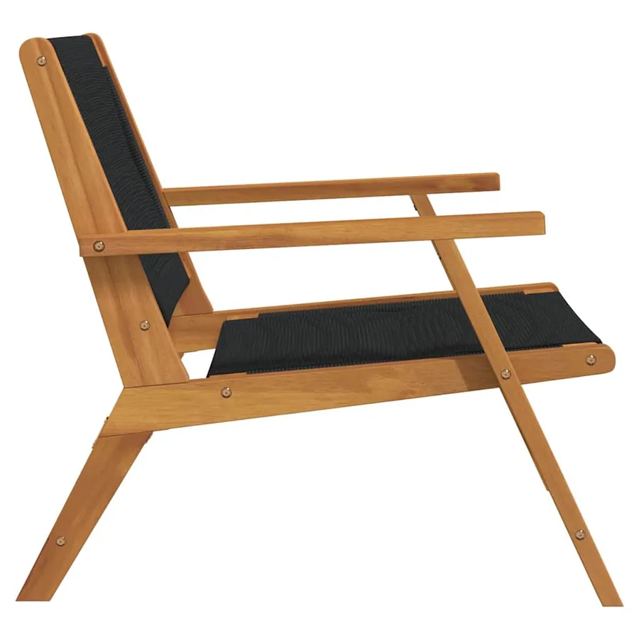 Chaise de Détente de Jardin 2 pcs Noir Bois d'Acacia Massif - 7