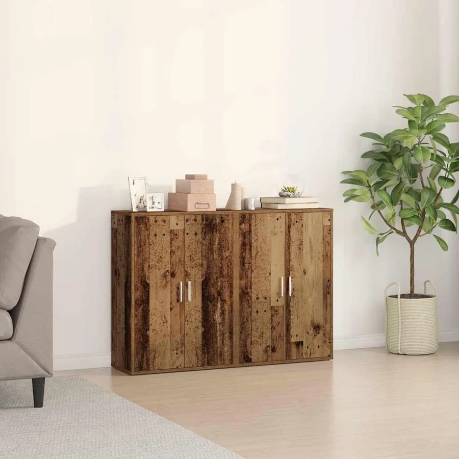 Buffet 2 pcs Bois ancien 60 x 31 x 84 cm Bois d'ingénierie