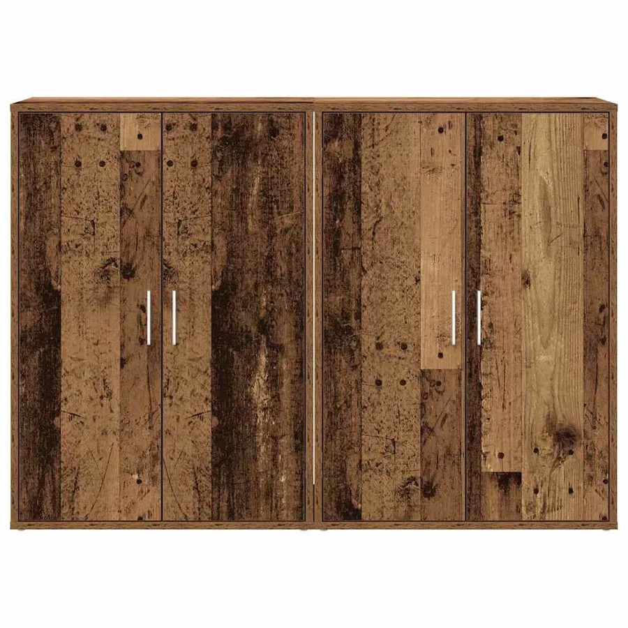 Buffet 2 pcs Bois ancien 60 x 31 x 84 cm Bois d'ingénierie - 6