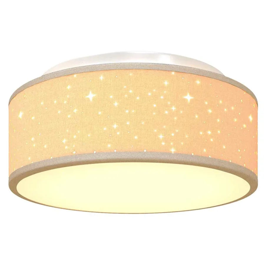 Lampe de plafond Taupe 30 x 30 x 13,5 cm tissu - 10