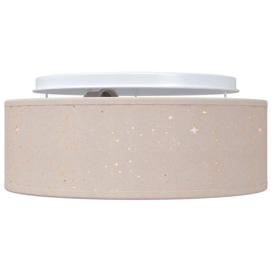 Lampe de plafond Taupe 30 x 30 x 13,5 cm tissu - 5
