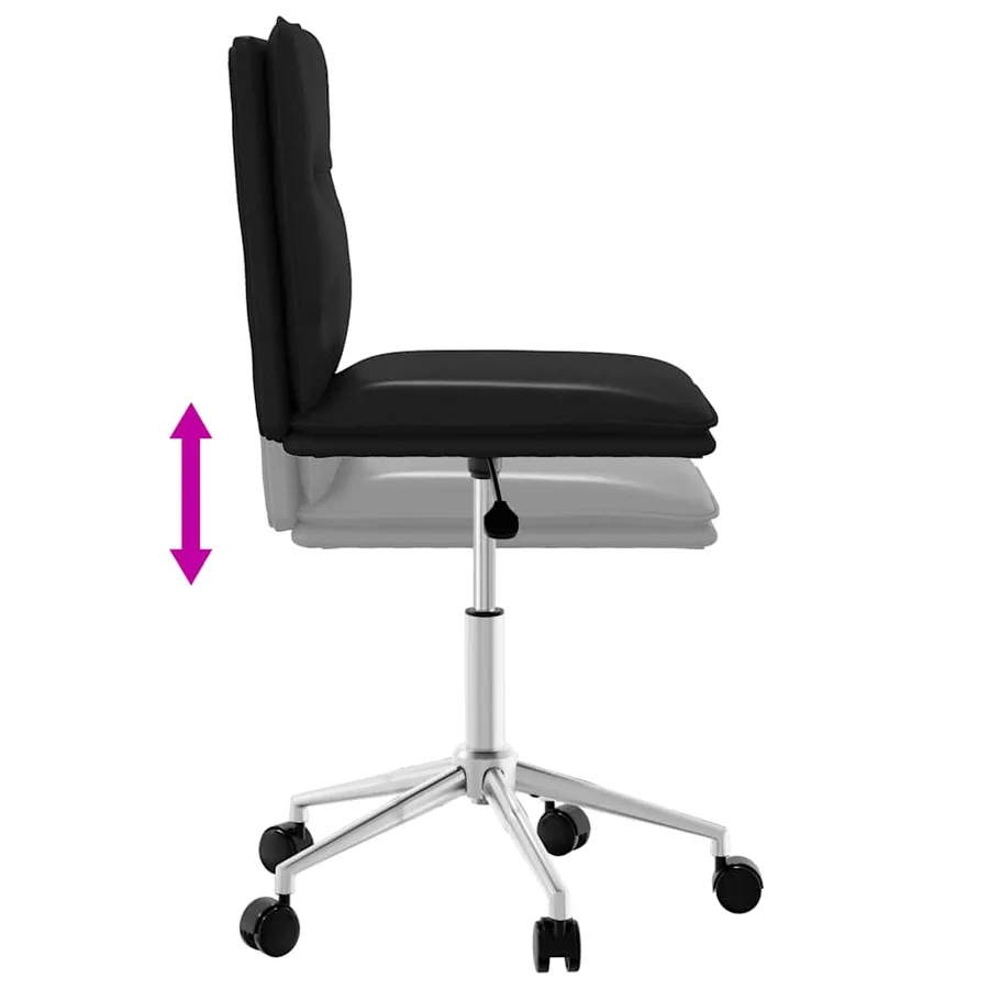 Chaise de salle à manger Noir Similicuir - 6