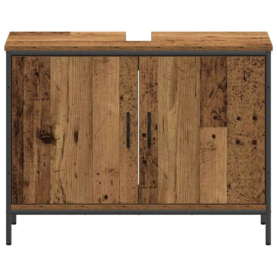 Ensemble de mobilier de salle de bain avec étagère 4 pcs Marron - 10