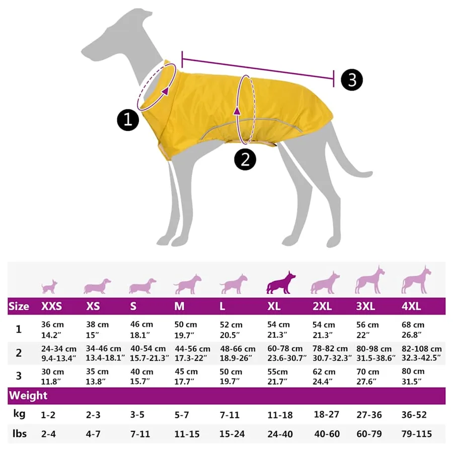 Imperméable pour chien avec bandes réfléchissantes en polyester jaune taille XL - 13