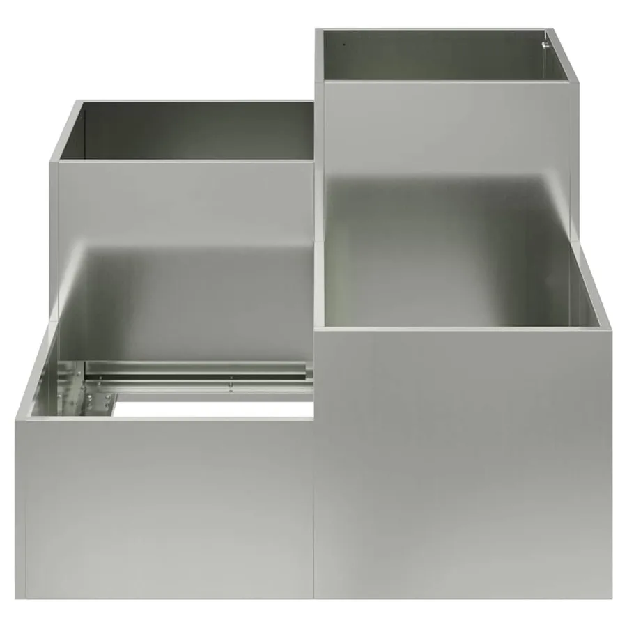 Cache-pot de jardin Argent 100 x 100 x 60 cm Acier galvanisé - 6