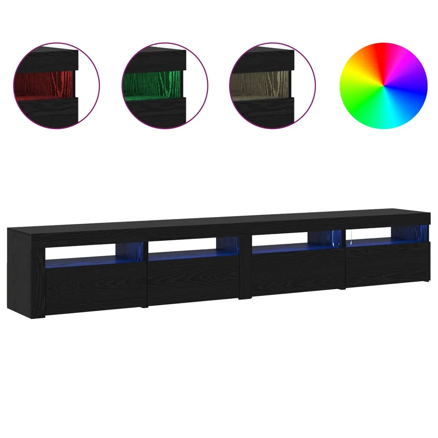Ensemble meuble TV 3 pcs Chêne noir 240 x 35 x 40 cm - 4