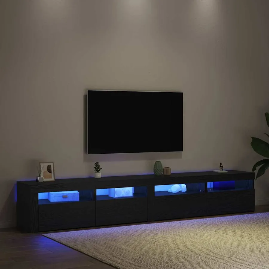 Ensemble meuble TV 3 pcs Chêne noir 240 x 35 x 40 cm - 5