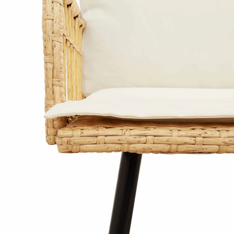 Banc de jardin avec coussin Nature 114 x 64 x 90cm Acier - 5