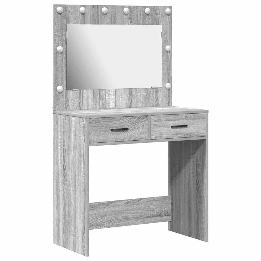 Table de Toilette avec tiroir Gris Sonoma 78,5 x 41 x 135 cm - 2