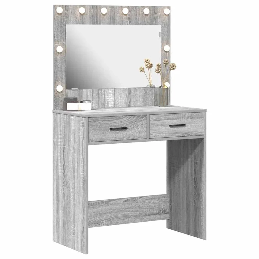Table de Toilette avec tiroir Gris Sonoma 78,5 x 41 x 135 cm - 3