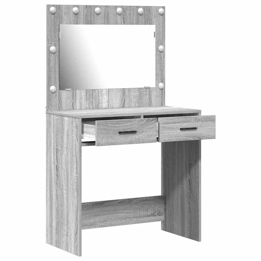Table de Toilette avec tiroir Gris Sonoma 78,5 x 41 x 135 cm - 4