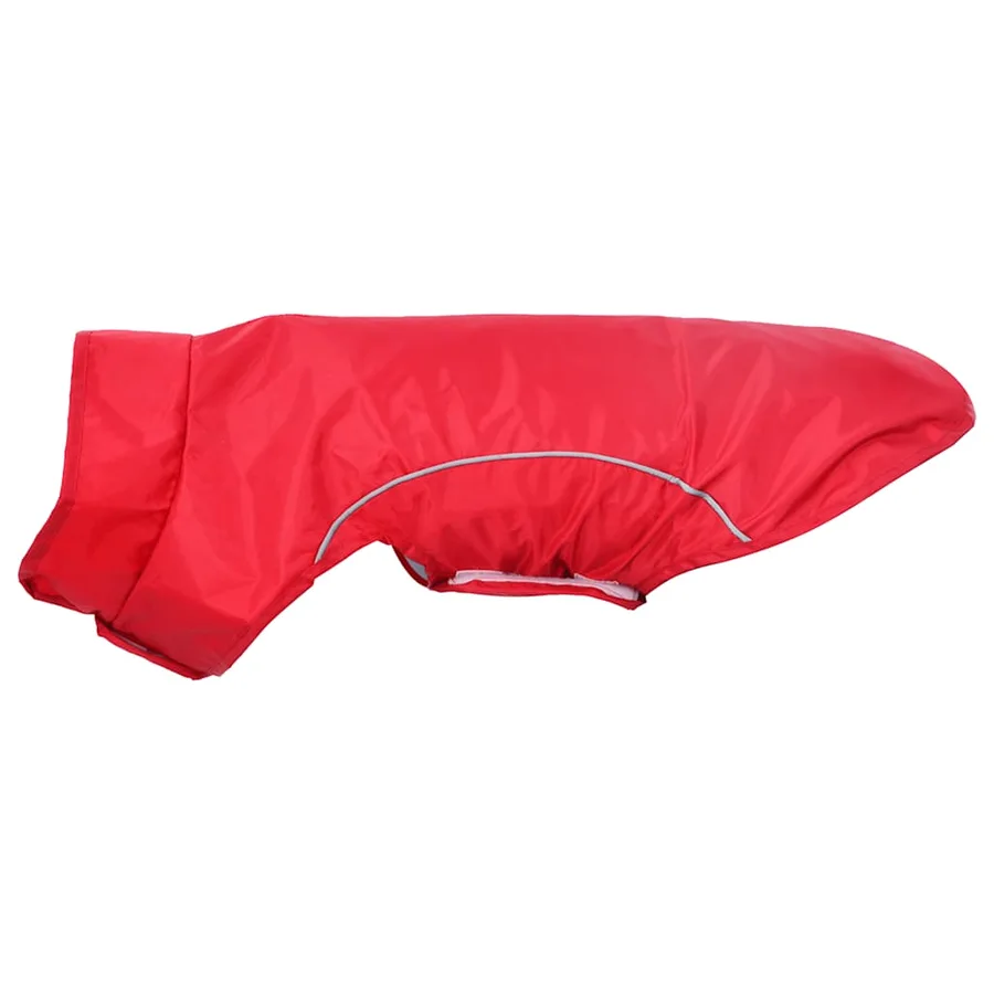 Imperméable pour chien avec bandes réfléchissantes polyester rouge taille M - 6
