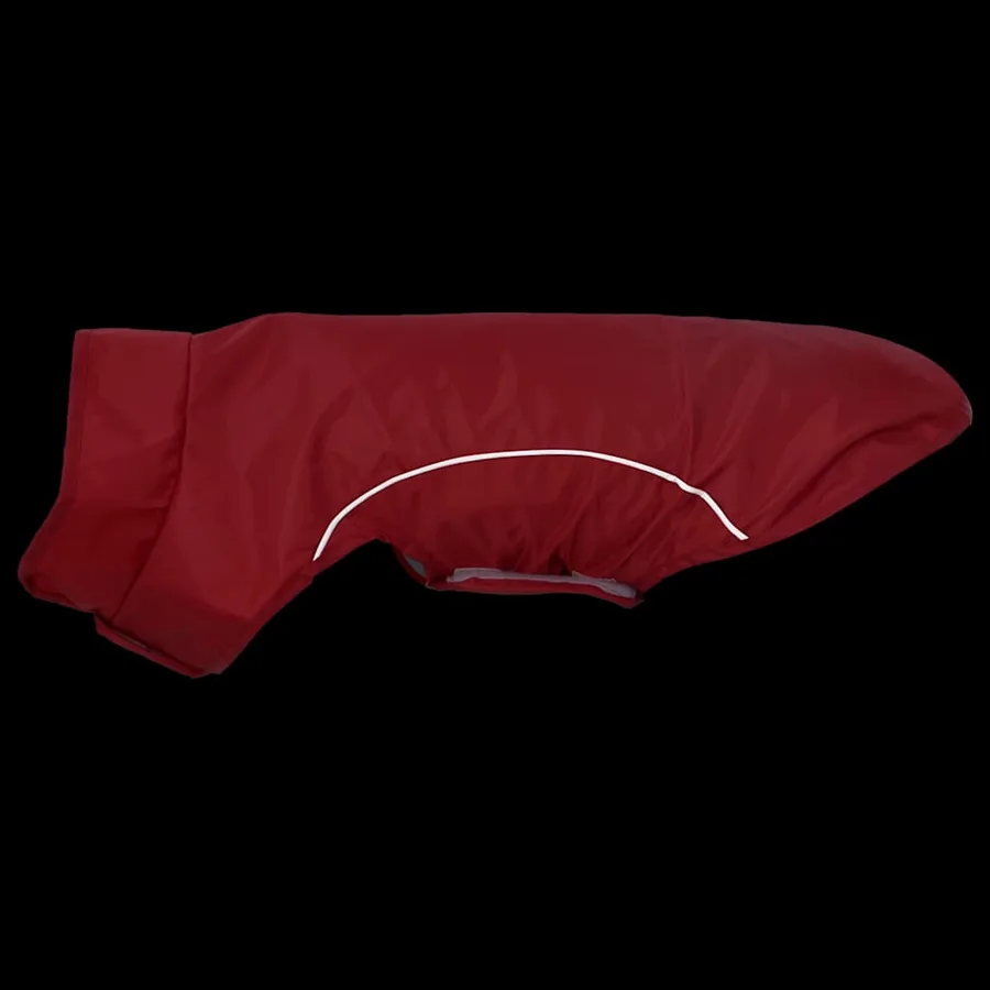 Imperméable pour chien avec bandes réfléchissantes polyester rouge taille M - 7
