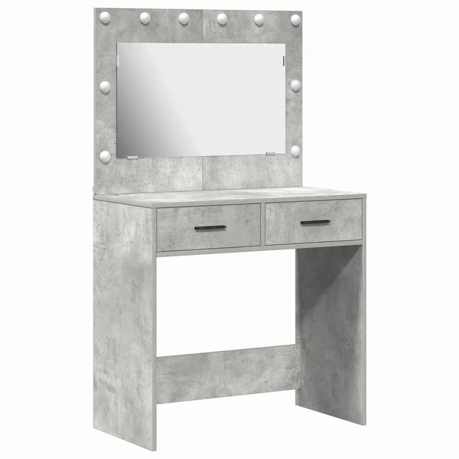 Table de Toilette avec tiroir Gris béton 78,5 x 41 x 135 cm - 2