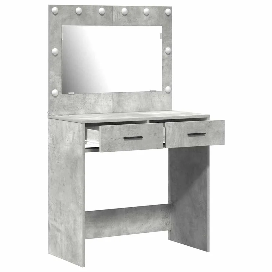 Table de Toilette avec tiroir Gris béton 78,5 x 41 x 135 cm - 4