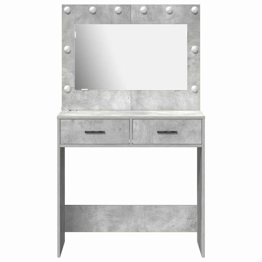 Table de Toilette avec tiroir Gris béton 78,5 x 41 x 135 cm - 5
