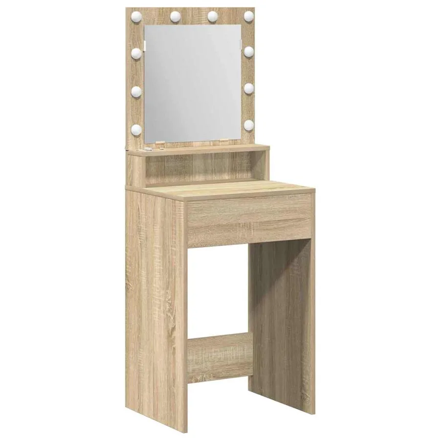 Table de Toilette avec étagère Chêne Sonoma 50 x 41 x 135 cm - 2