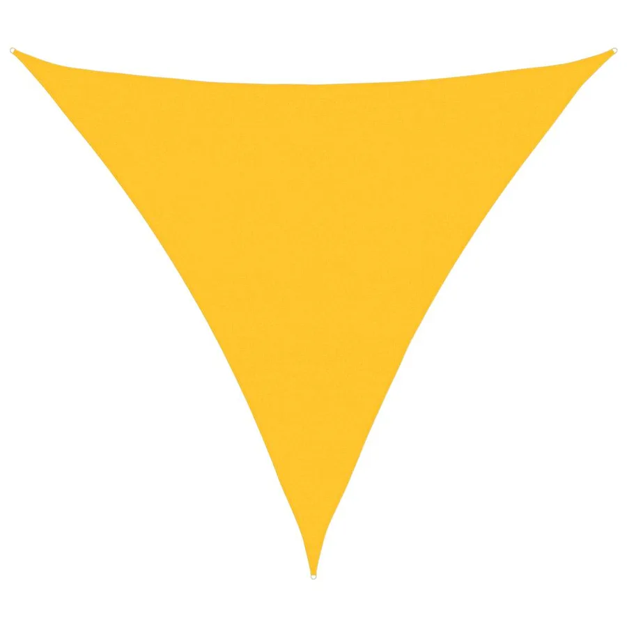 Voile d'ombrage 160 g/m² triangulaire jaune 6x6x6 m PEHD - 2
