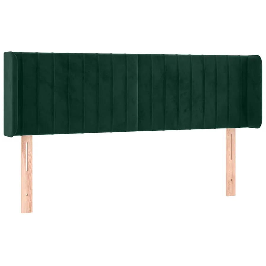 Tête de lit à LED Vert foncé 147x16x78/88 cm Velours - 3