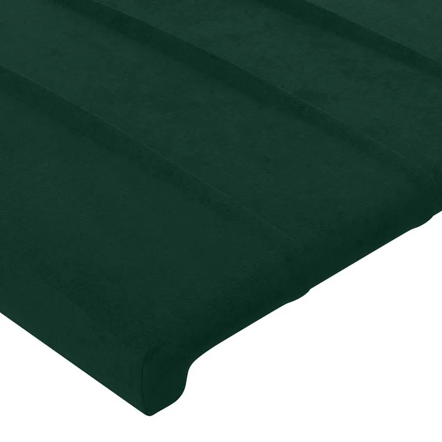 Tête de lit à LED Vert foncé 147x16x78/88 cm Velours - 5