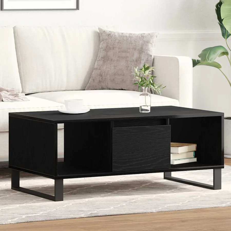 Table basse Chêne noir 90 x 50 x 36.5 cm Bois d'ingénierie