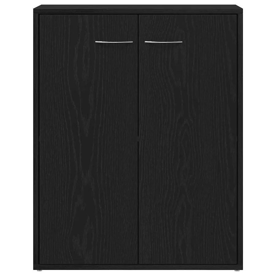 Buffet en chêne noir 60x30x75 cm bois d'ingénierie - 6