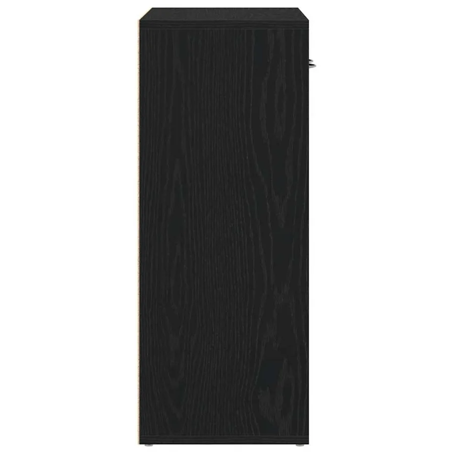 Buffet en chêne noir 60x30x75 cm bois d'ingénierie - 7