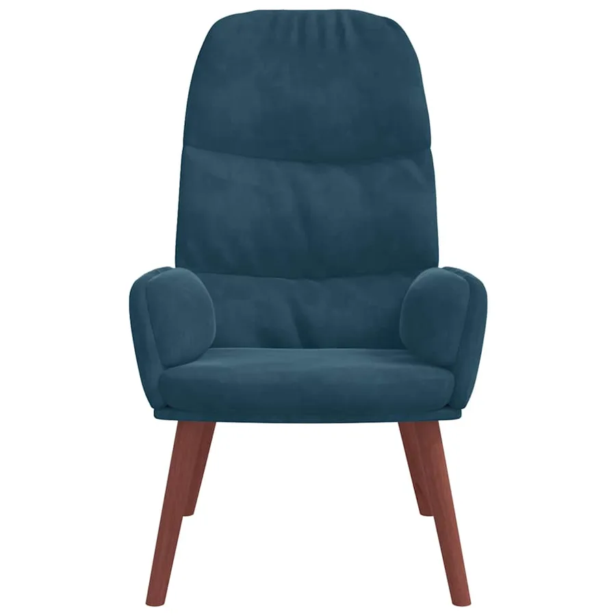 Fauteuil relaxant velours bleu - 3