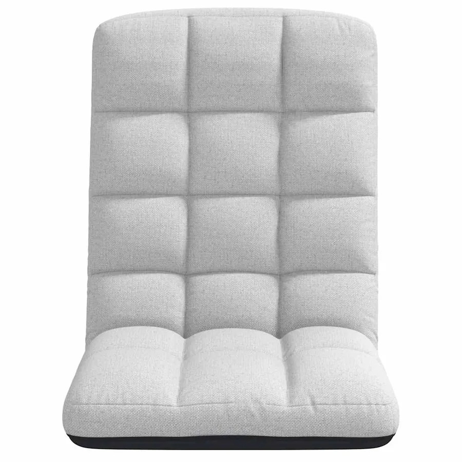Chaise de sol pliante Gris nuage 71x51x62 cm tissu - 4