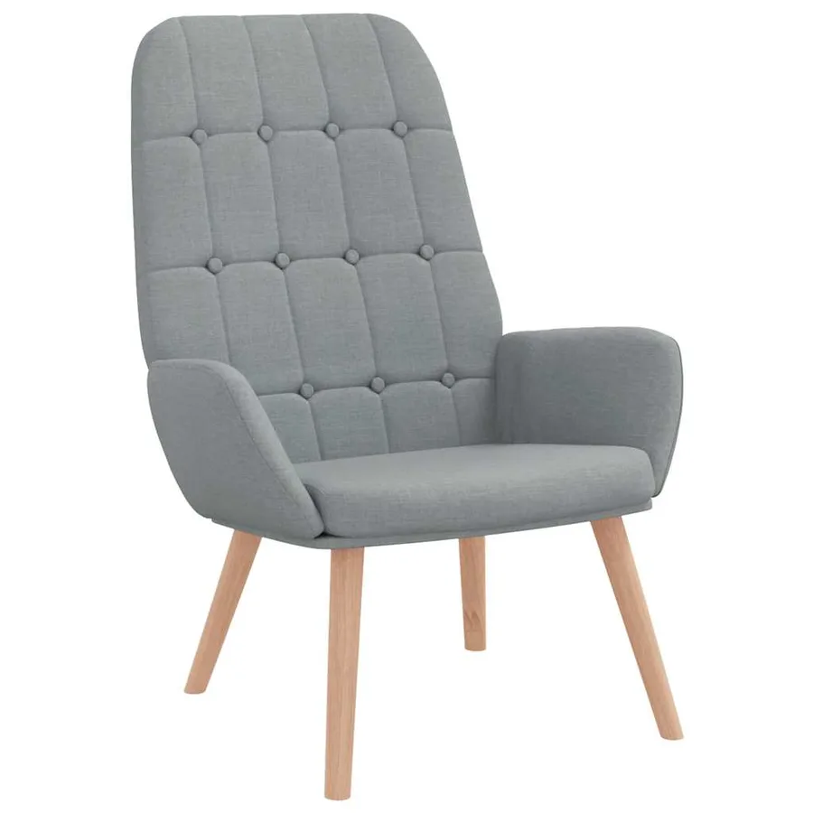 Fauteuil relax en tissu gris clair - 2