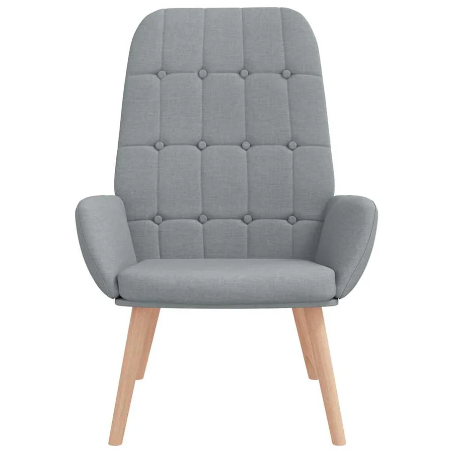 Fauteuil relax en tissu gris clair - 3