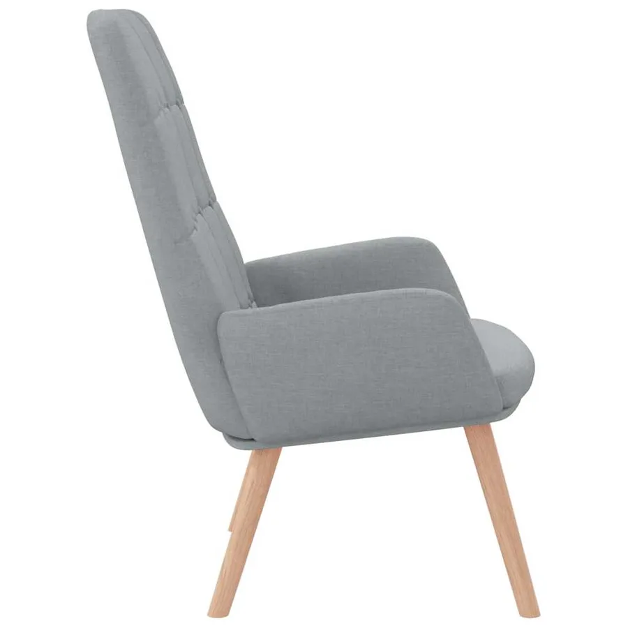 Fauteuil relax en tissu gris clair - 4
