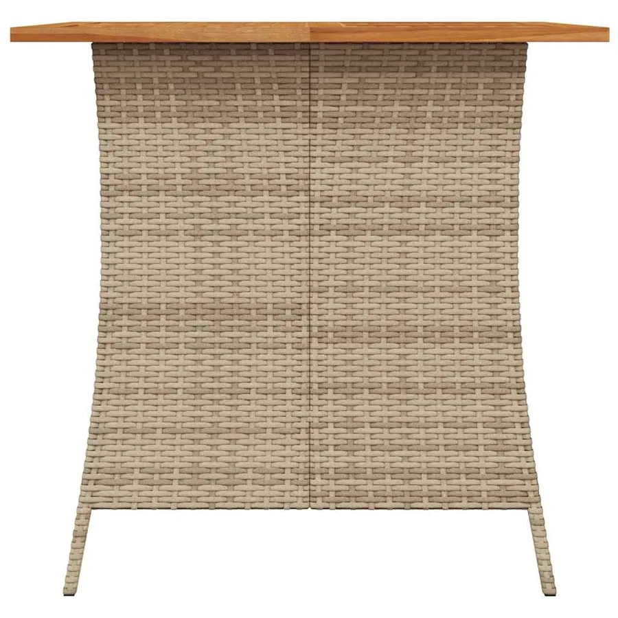 Ensemble à manger de jardin avec coussins 5pcs Beige poly rotin - 4