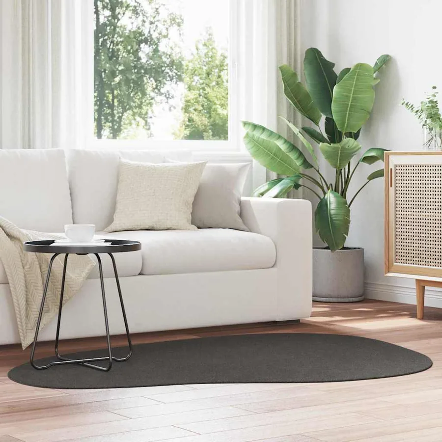 Tapis de surface HUARTE Anthracite 120 x 170 cm Polyester