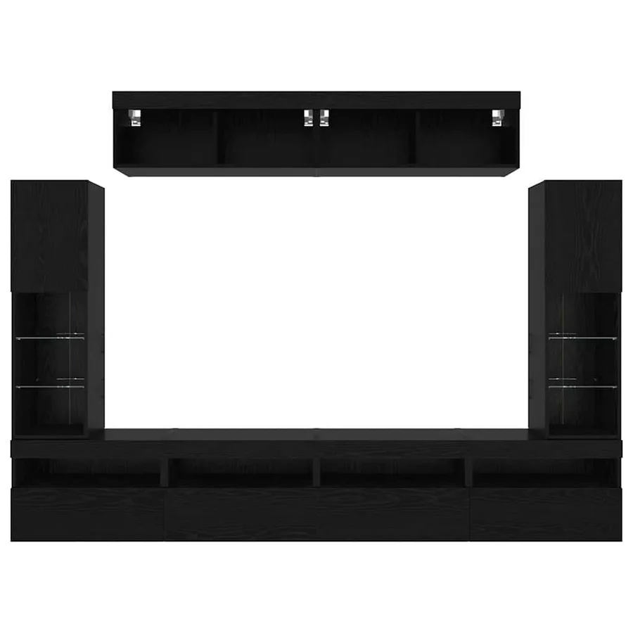 Ensemble meuble TV 6 pcs Chêne noir Bois d'ingénierie - 11