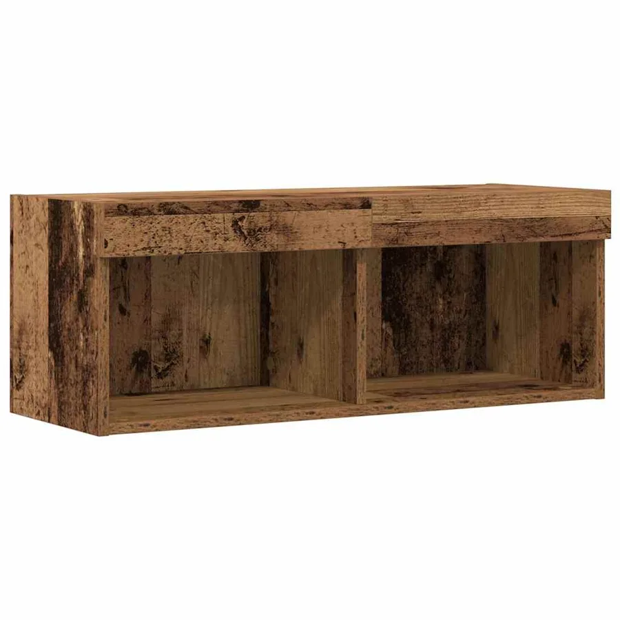 Ensemble meuble TV avec LED 2 pcs Bois ancien 80 x 30 x 30 cm - 7