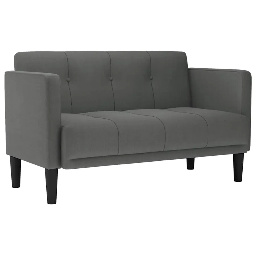 Canapé deux places gris foncé 111 cm en tissu - 2