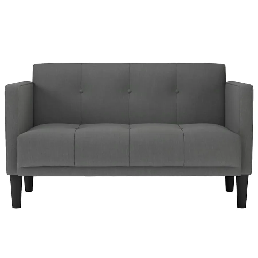 Canapé deux places gris foncé 111 cm en tissu - 3