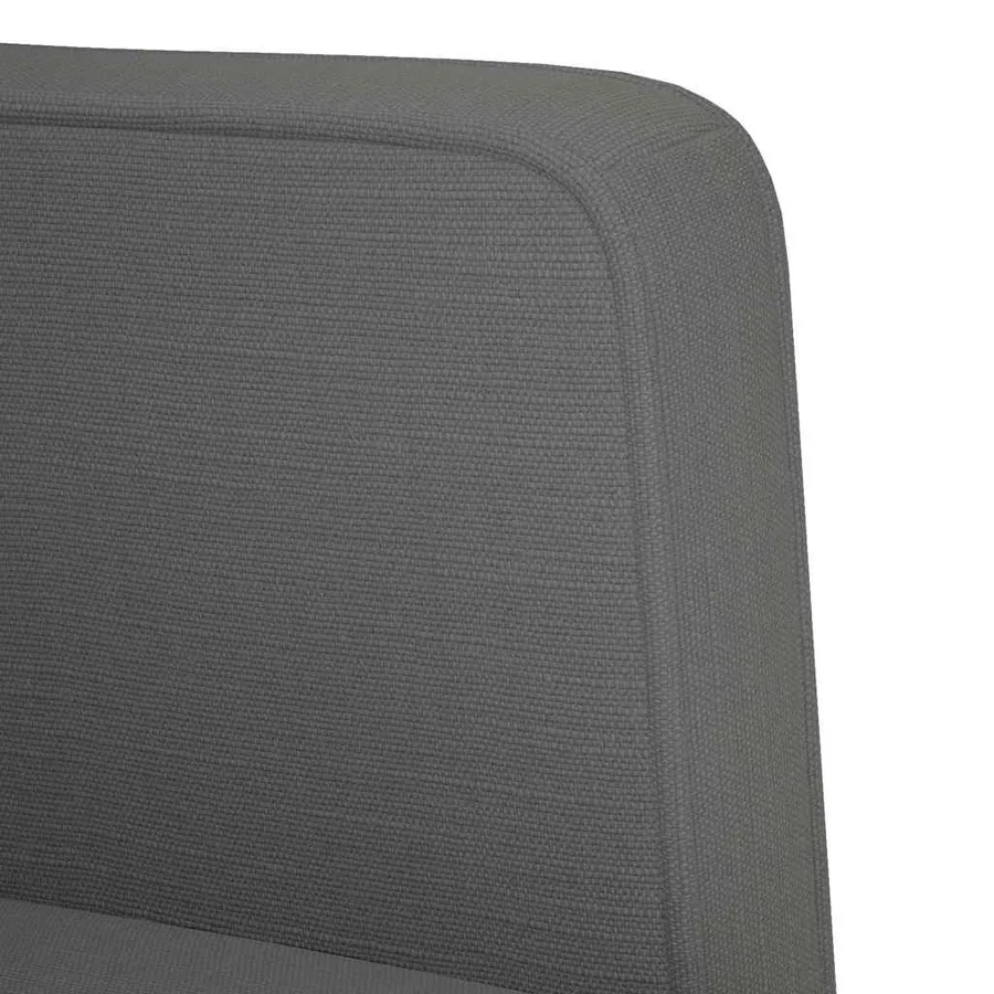 Canapé deux places gris foncé 111 cm en tissu - 6