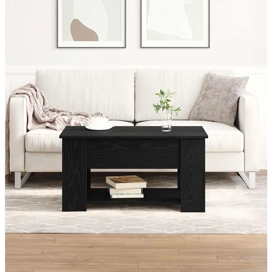 Table basse Chêne noir 79 x 49 x 41 cm Bois d'ingénierie