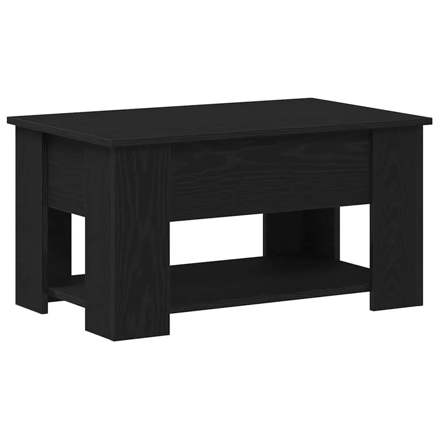Table basse Chêne noir 79 x 49 x 41 cm Bois d'ingénierie - 2