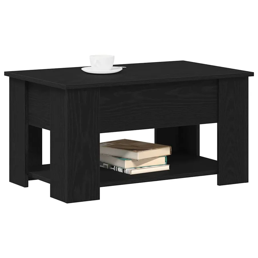 Table basse Chêne noir 79 x 49 x 41 cm Bois d'ingénierie - 3