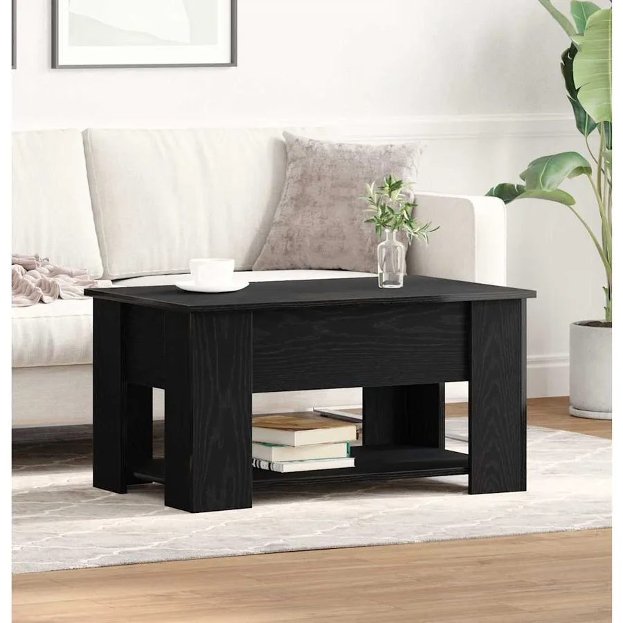 Table basse Chêne noir 79 x 49 x 41 cm Bois d'ingénierie - 4