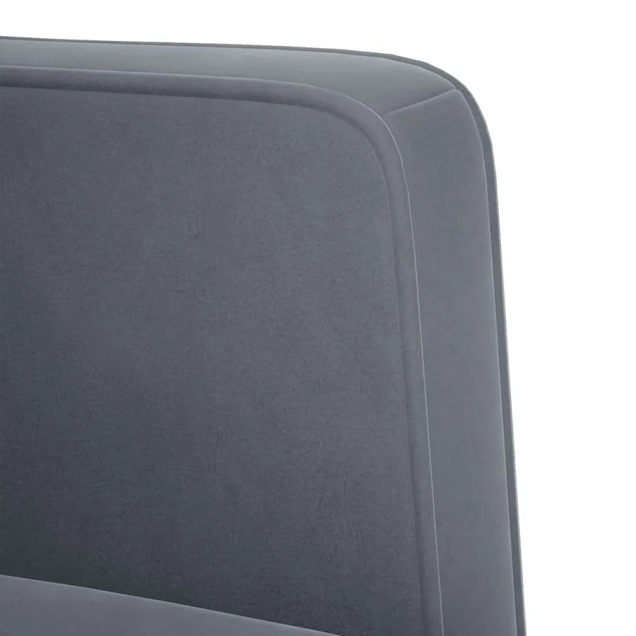 Fauteuil avec accoudoirs velours gris foncé 53 cm - 6