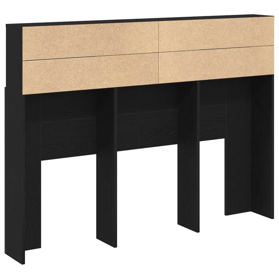 Cabinet de Tête de Lit Chêne noir 140 x 19 x 103,5 cm - 7