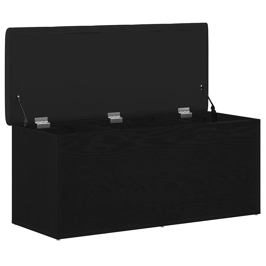 Banc de rangement Chêne noir 102 x 42 x 45 cm Bois d'ingénierie - 5