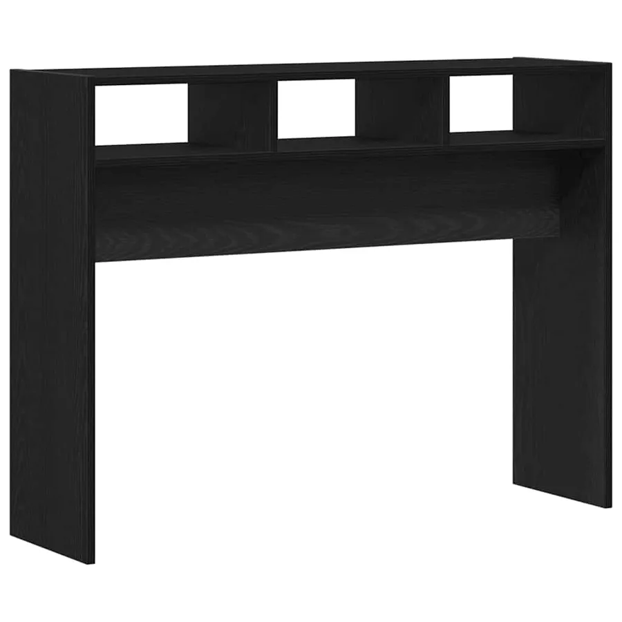 Table console Chêne noir 105 x 30 x 80 cm Bois d'ingénierie - 5